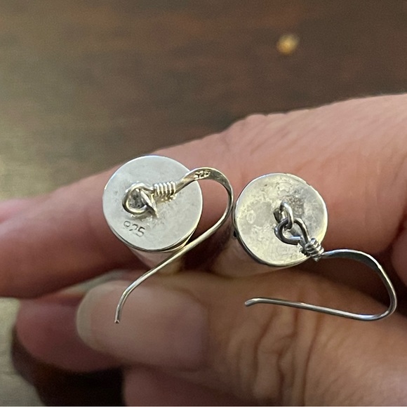 Long cone sterling silver drop earrings - Picture 4 of 7